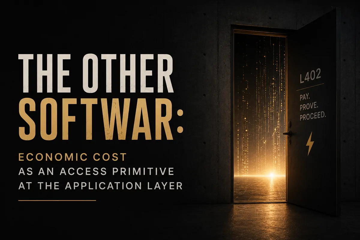 The Other Softwar: Economic Cost as an Access Primitive at the Application Layer